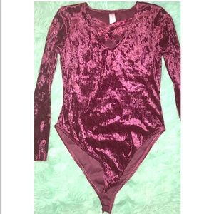 Burgundy bodysuit